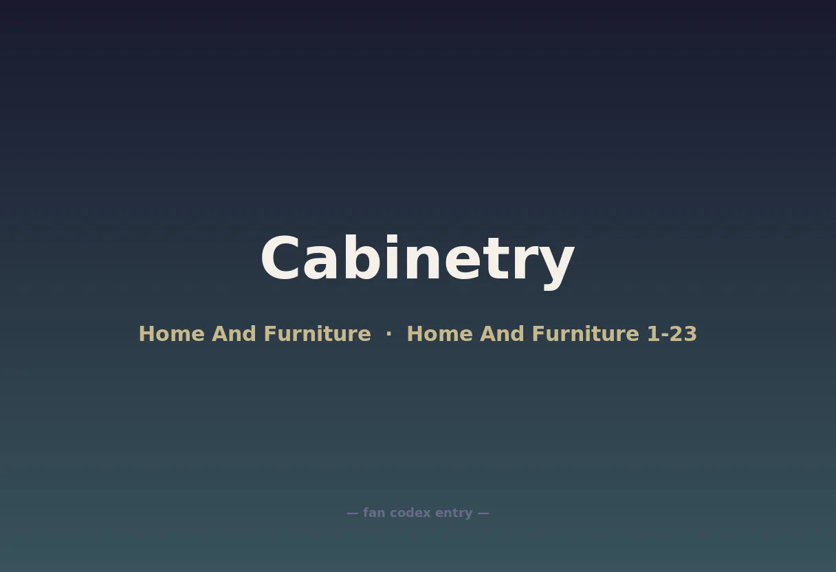 Cabinetry